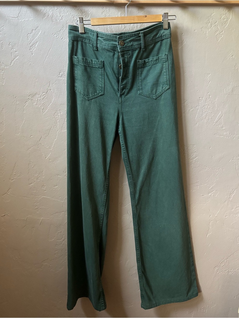 NWT Sézane Cyriel Pants / Jeans - Faded Garden Green